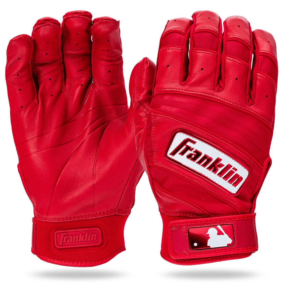 Franklin Natural II Hi-Lite Red Batting Gloves: 20620F