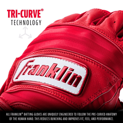 Franklin Natural II Hi-Lite Red Batting Gloves: 20620F