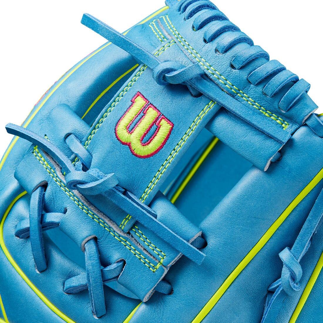 Wilson Bold Gradient Logo on the brand new 2024 Wilson A2000 1786 11.5" Infield Baseball Glove from Headbanger Sports