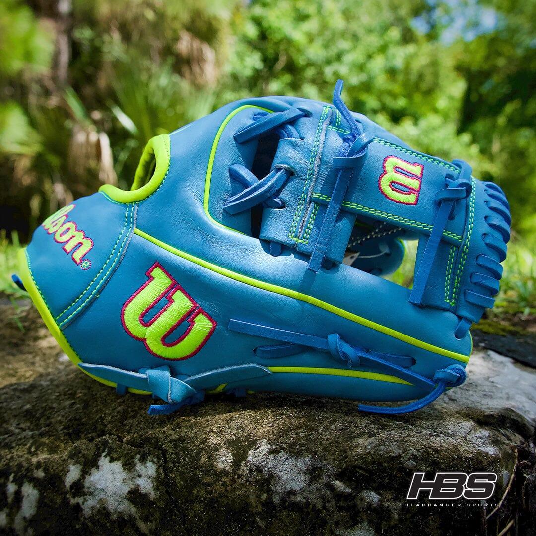 2024 Wilson A2000 1786 11.5" Infield Baseball Glove: Sky Blue & Optic Yellow