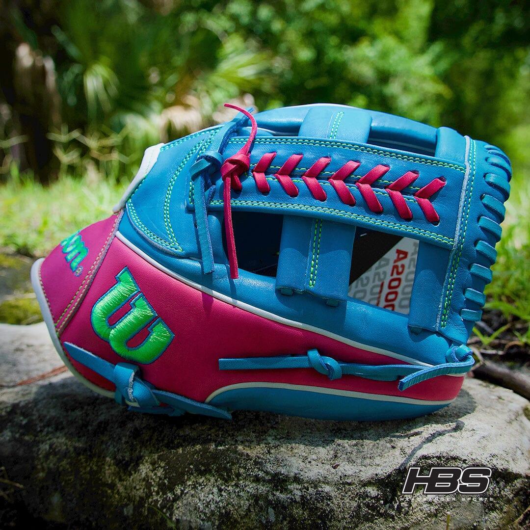 2024 Wilson Fall A2000 1785 11.75" Infield Baseball Glove: Tropical Blue / Pink