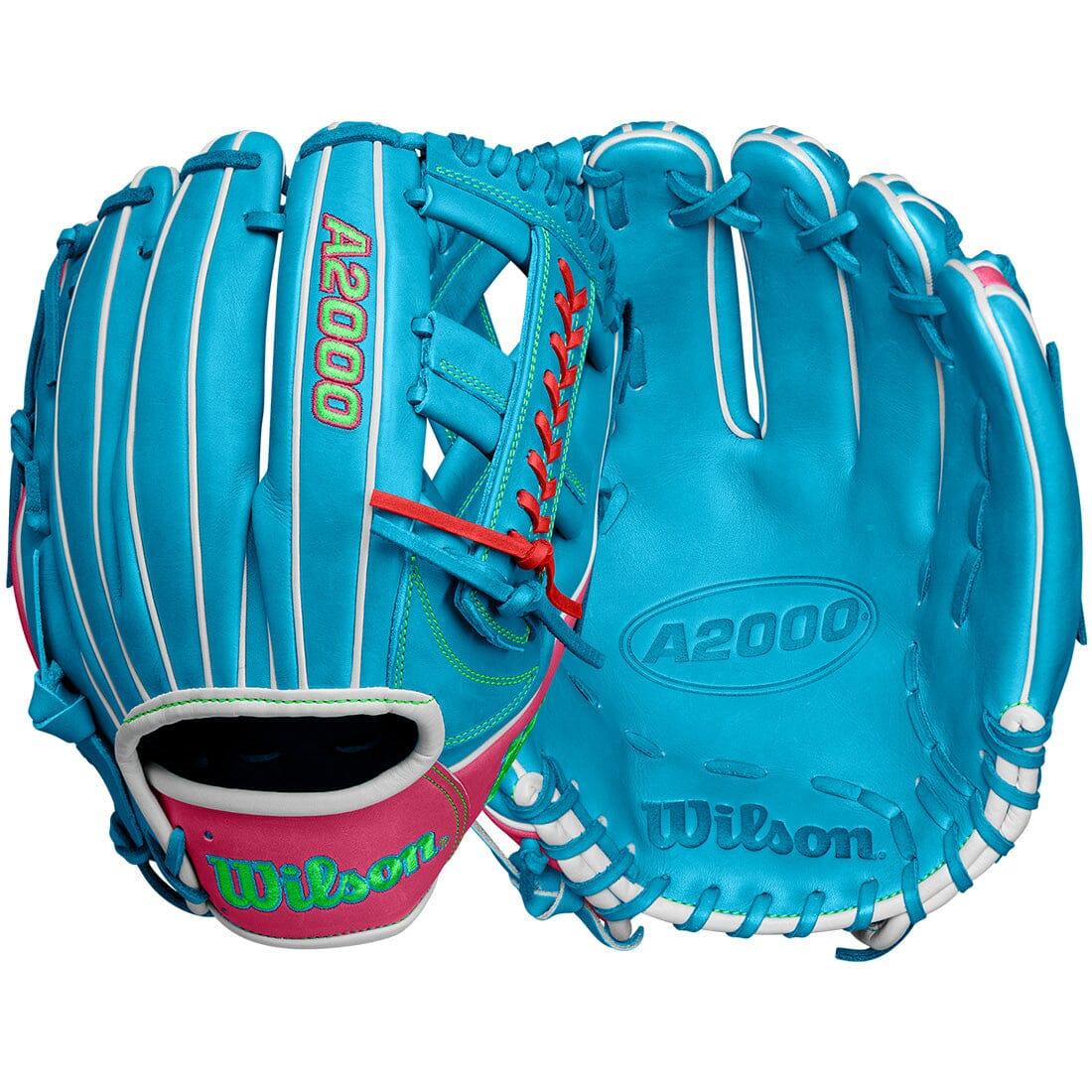 2024 Wilson Fall A2000 1785 11.75" Infield Baseball Glove: Tropical Blue / Pink