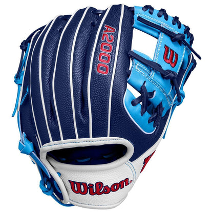 2024 Wilson A2000 SuperSkin PF88 11.25" Infield Baseball Glove: Navy / Sky Blue / White