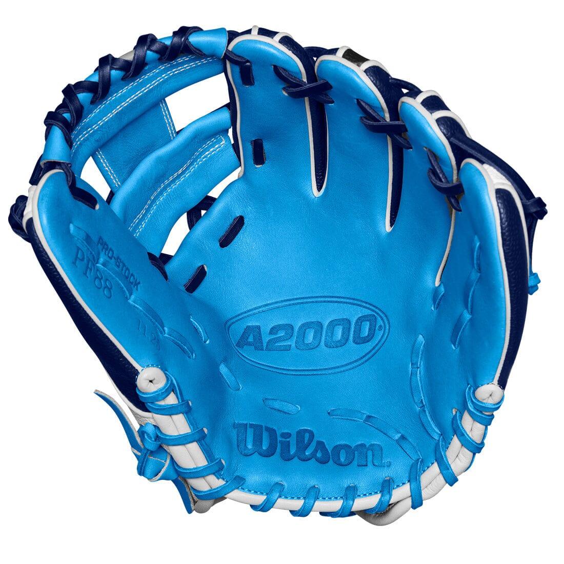 2024 Wilson A2000 SuperSkin PF88 11.25" Infield Baseball Glove: Navy / Sky Blue / White