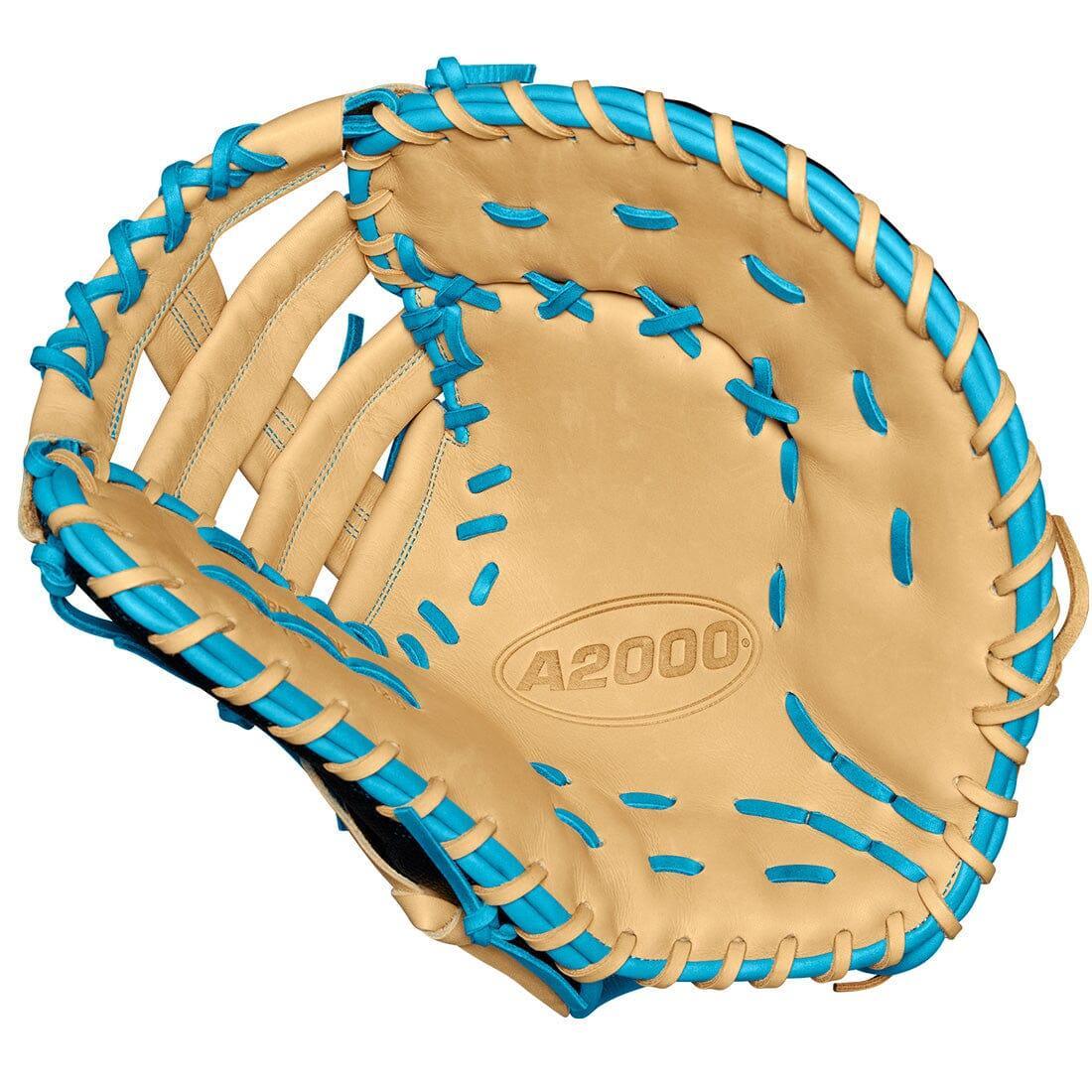 Blonde Palm of the new 2024 Wilson Fall A2000 1679 SuperSkin 12.5" Baseball First Base Mitt