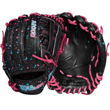 Inside and Outside view of the new Wilson A2000 Super SnakeSkin EDC44 Elly De La Cruz 12" Baseball Glove from Headbanger Sports