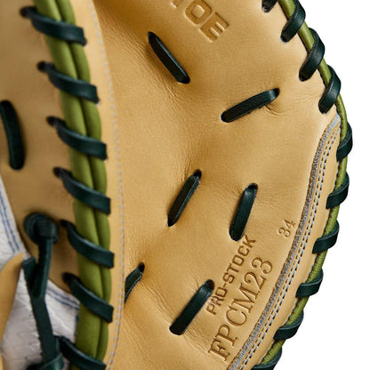 FPCM23SS – the Wilson catcher’s mitt model unveiled in 2023 – with Blonde Pro Stock® leather