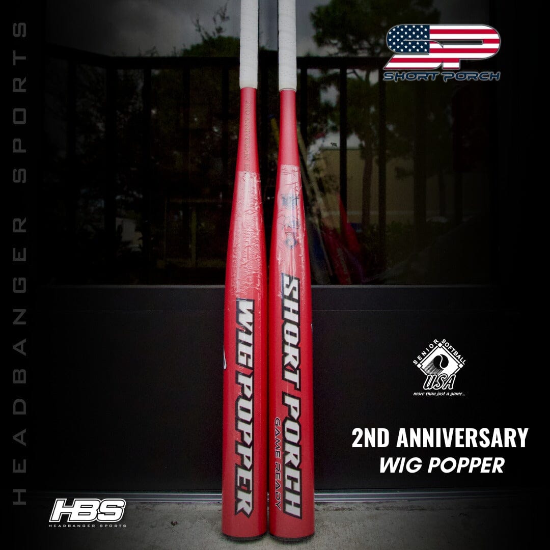 2025 Short Porch Wig Popper 12" End Loaded 1PC SSUSA Senior Slowpitch Softball Bat From Headbanger Sports