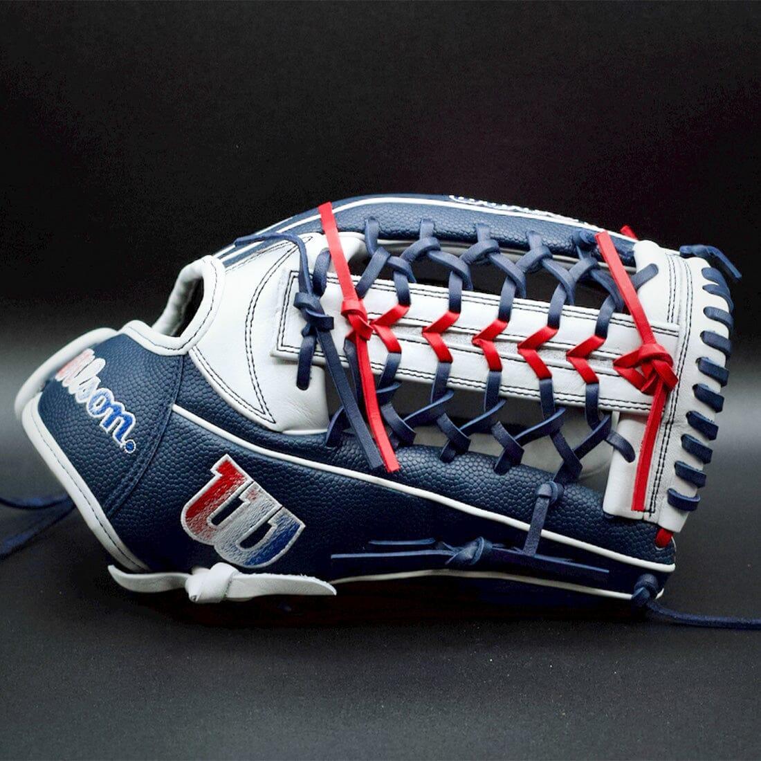 2024 Wilson A2000 T125 SuperSkin LE 12.5" Fastpitch Softball Glove: Navy/White