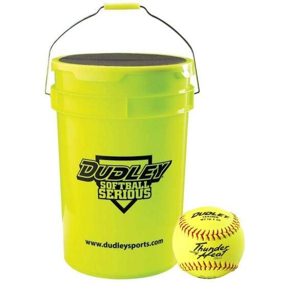 Dudley 12" NFHS Thunder Heat Fastpitch Softball (Dozen) Bucket: 4D48051