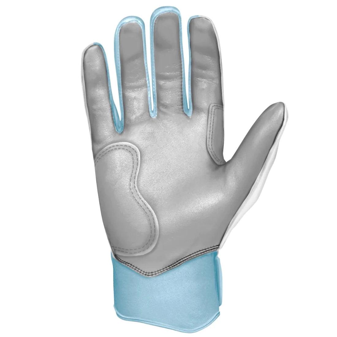 Shop Bruce Bolt PREMIUM PRO Happ Series Short Cuff Batting Gloves: White at Headbanger Sports