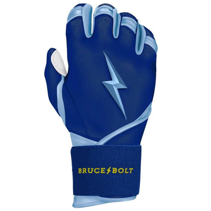 Shop Bruce Bolt PREMIUM PRO Phillips Long Cuff Batting Gloves: Navy at Headbanger Sports