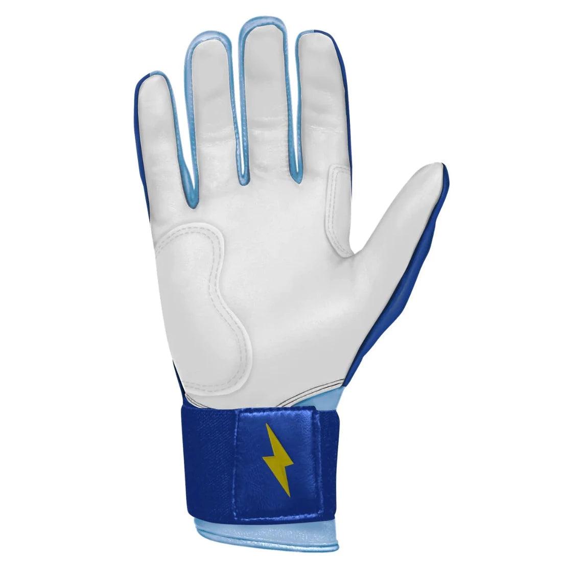 Shop Bruce Bolt PREMIUM PRO Phillips Long Cuff Batting Gloves: Navy at Headbanger Sports