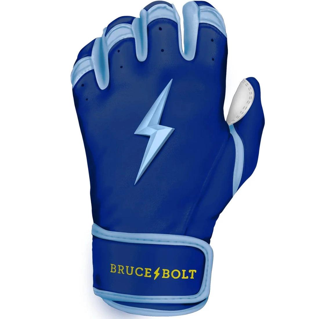 Shop Bruce Bolt PREMIUM PRO Phillips Series Short Cuff Batting Gloves: Navy at Headbanger Sports