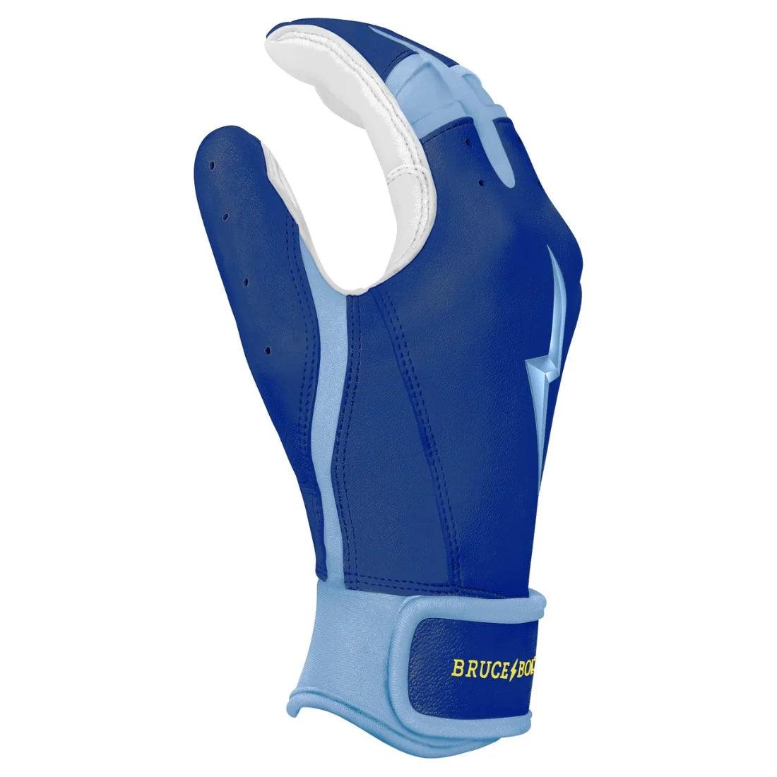 Shop Bruce Bolt PREMIUM PRO Phillips Series Short Cuff Batting Gloves: Navy at Headbanger Sports