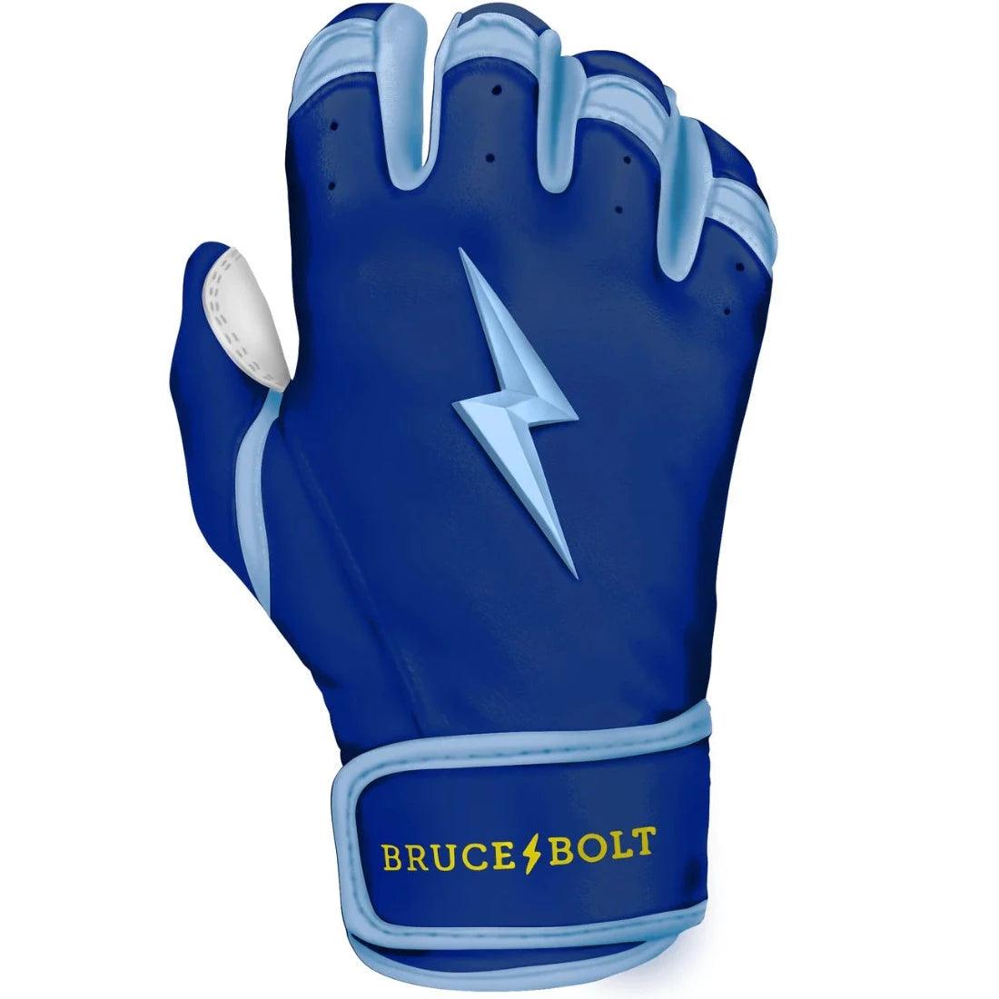 Shop Bruce Bolt PREMIUM PRO Phillips Series Short Cuff Batting Gloves: Navy at Headbanger Sports