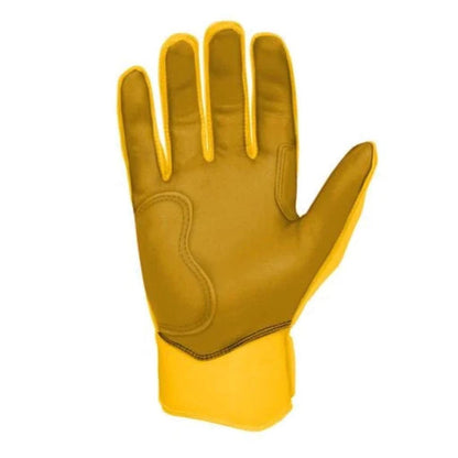 Shop Bruce Bolt PREMIUM PRO Short Cuff Batting Gloves: Yellow at Headbanger Sports