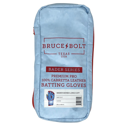 Bruce Bolt PREMIUM PRO BADER Series Long Cuff Batting Gloves: Baby Blue