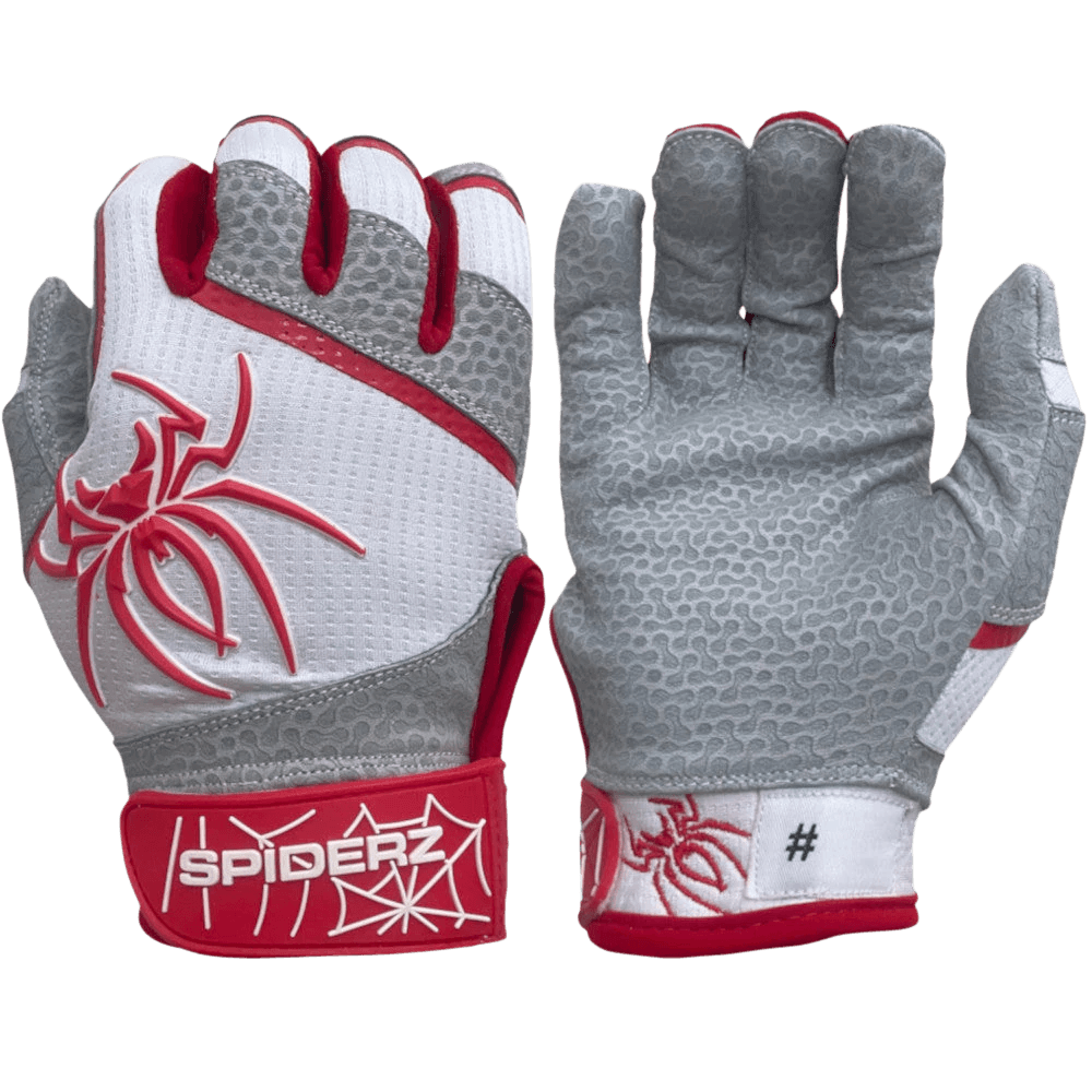 Pro Red/White Batting Gloves