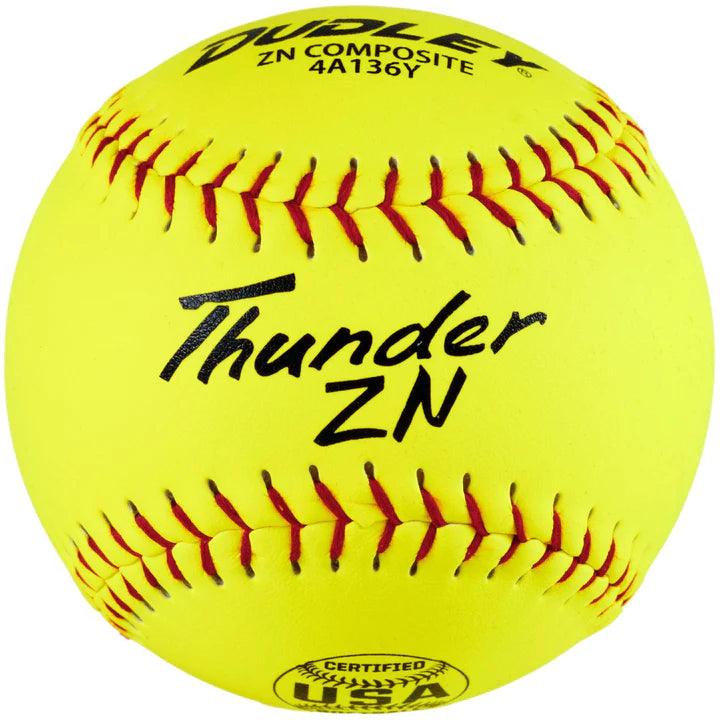 Shop Dudley Thunder ZN .44/375 12" USA/ASA Slowpitch Softballs (DOZEN): 4A136Y at Headbanger Sports