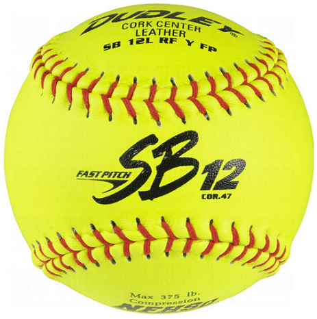 Dudley 12" NFHS SB 12 Fastpitch Softballs (Dozen): 4H311Y