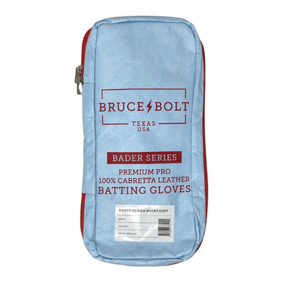 Bruce Bolt PREMIUM PRO BADER Series Short Cuff Batting Gloves: Baby Blue