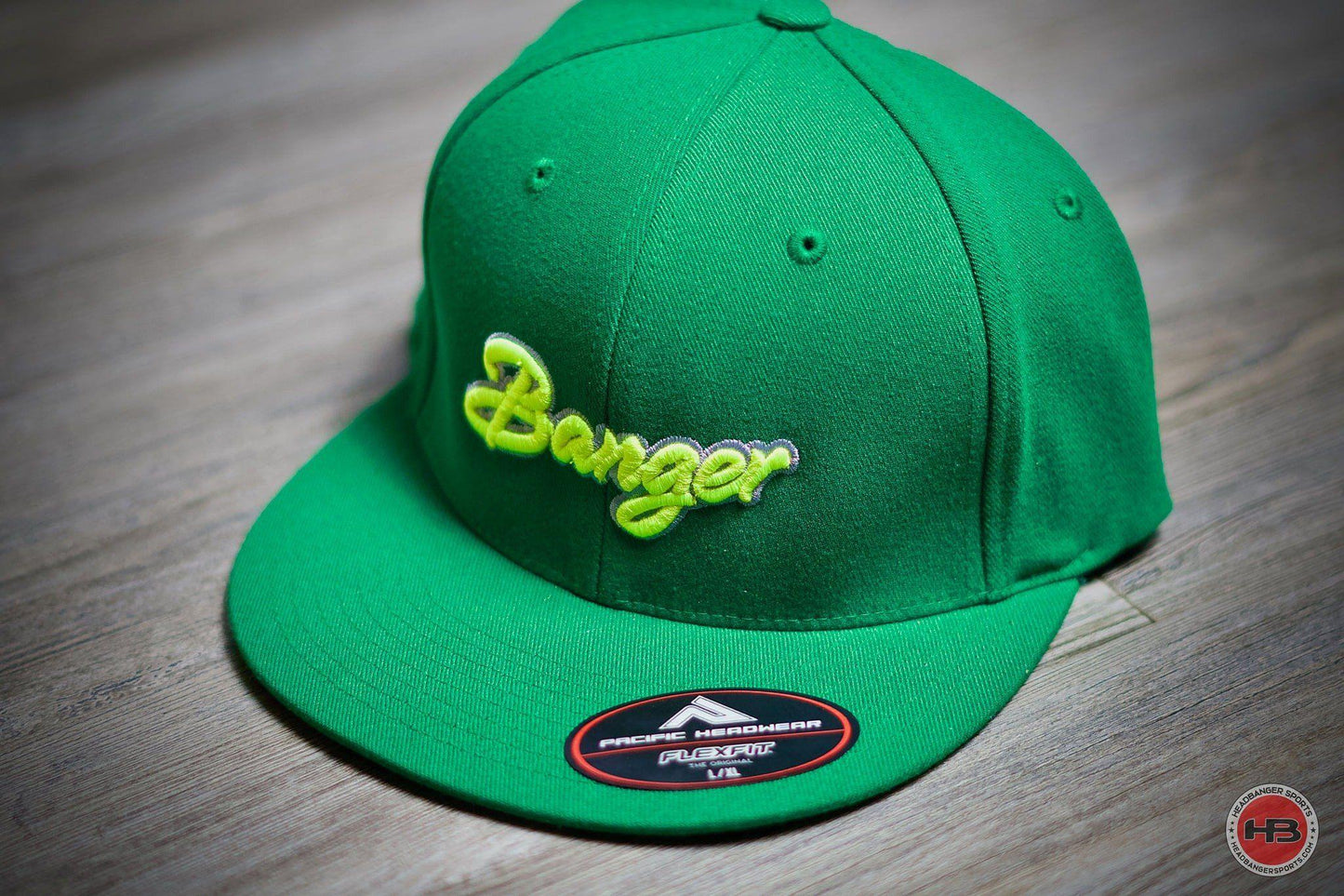 HB Sports Exclusive ES811 Fitted Hat: BANGER Kelly Green