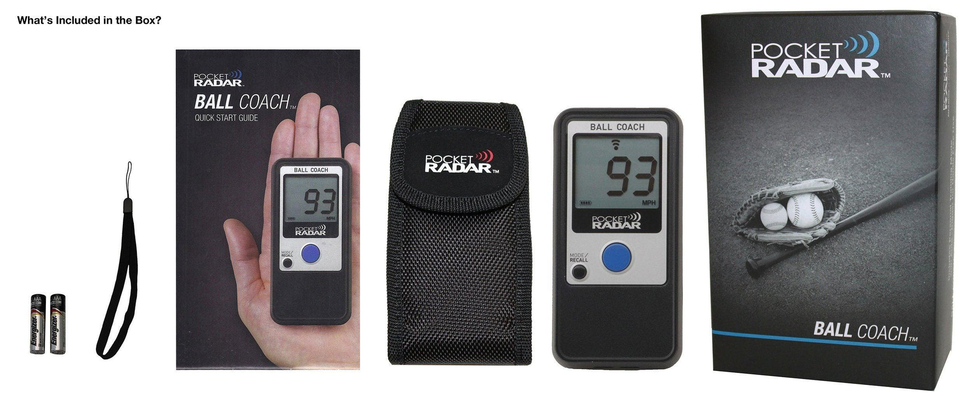 Pocket Radar Ball Coach / Pro-Level Speed Training Tool & Radar Gun: PR1000-BC at headbangersports.com