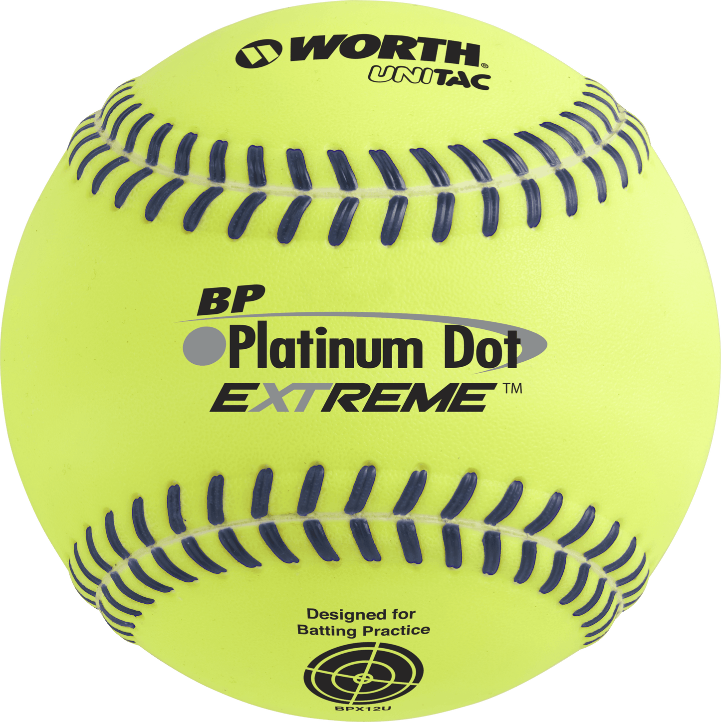 Worth Platinum Dot EXTREME Batting Practice Softballs: BPX12U at headbangersprts.com