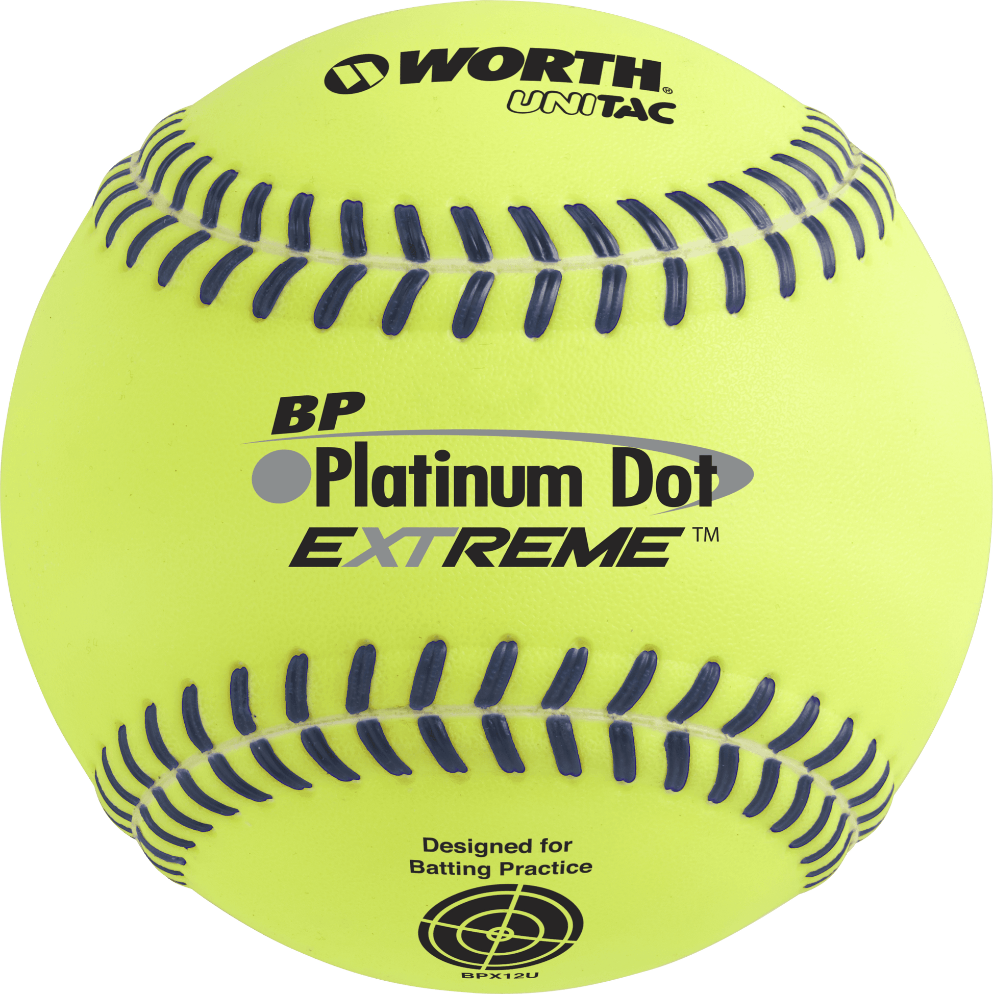 Worth Platinum Dot EXTREME Batting Practice Softballs: BPX12U at headbangersprts.com