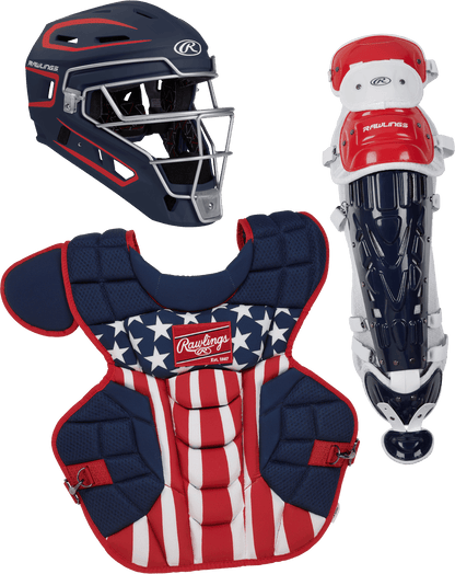 Rawlings Youth USA VELO 2.0 Catcher's Gear Box Set: CSV2Y-NSW