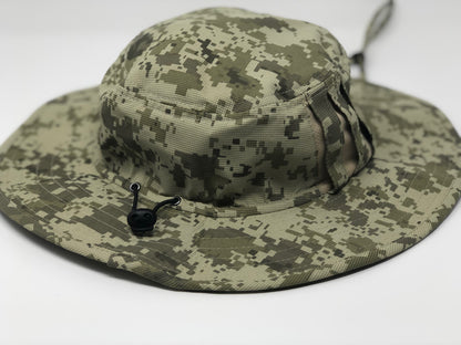 Back of HB Sports Exclusive Pacific 1946 Boonie Bucket Cap: DESERT Camo at headbangersports.com