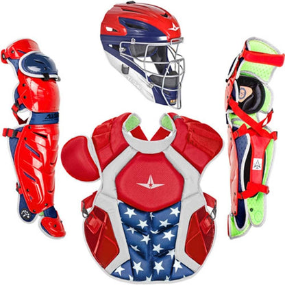 Shop the All-Star S7 Axis USA Elite (Ages 12-16) Catcher's Kit NOCSAE Approved: CKCC1216S7X USA at Headbanger Sports