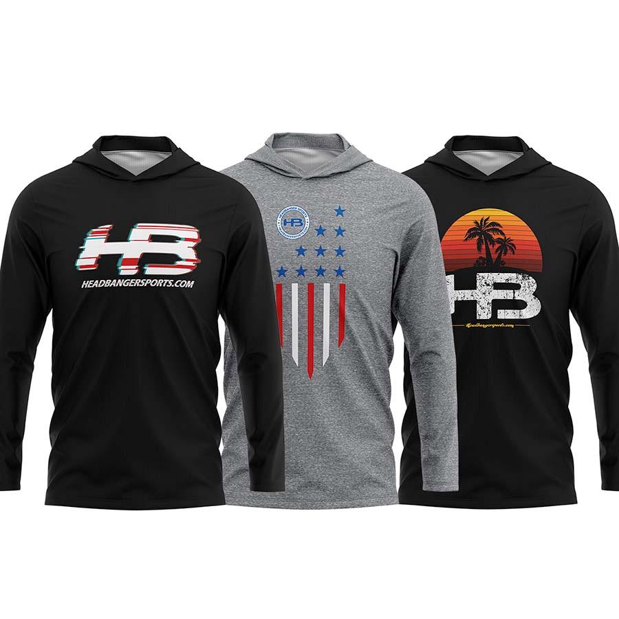 Headbanger Sports Exclusive Ultra Lightweight Long Sleeve Hoodies: Lifestyle Series