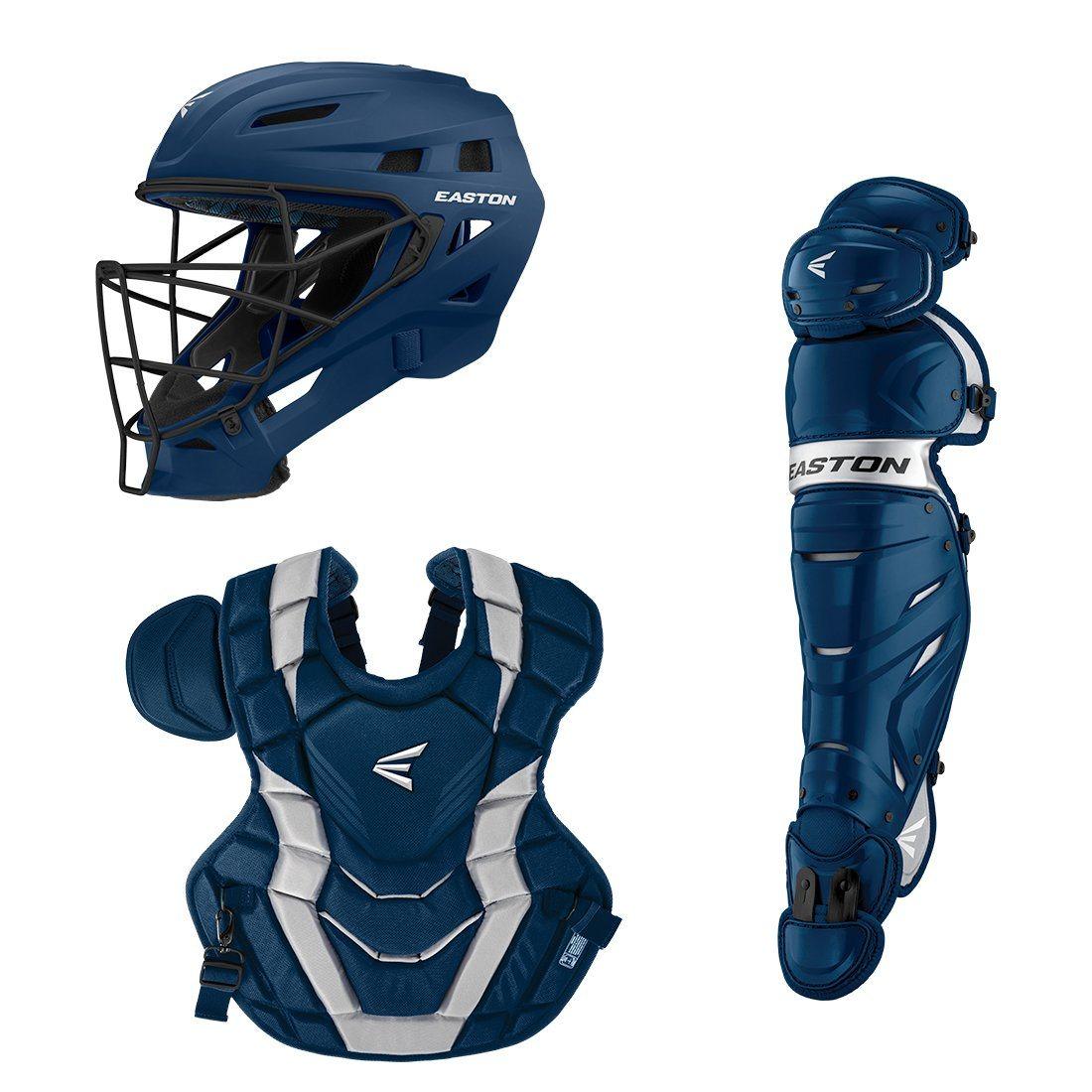 Easton Elite X Catcher's Box Set (Adult, Intermediate & Youth): Navy