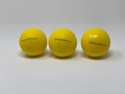 One Dozen (12) SMUSHBALLS the Ultimate Indoor & Outdoor Batting Practice Ball: Yellow