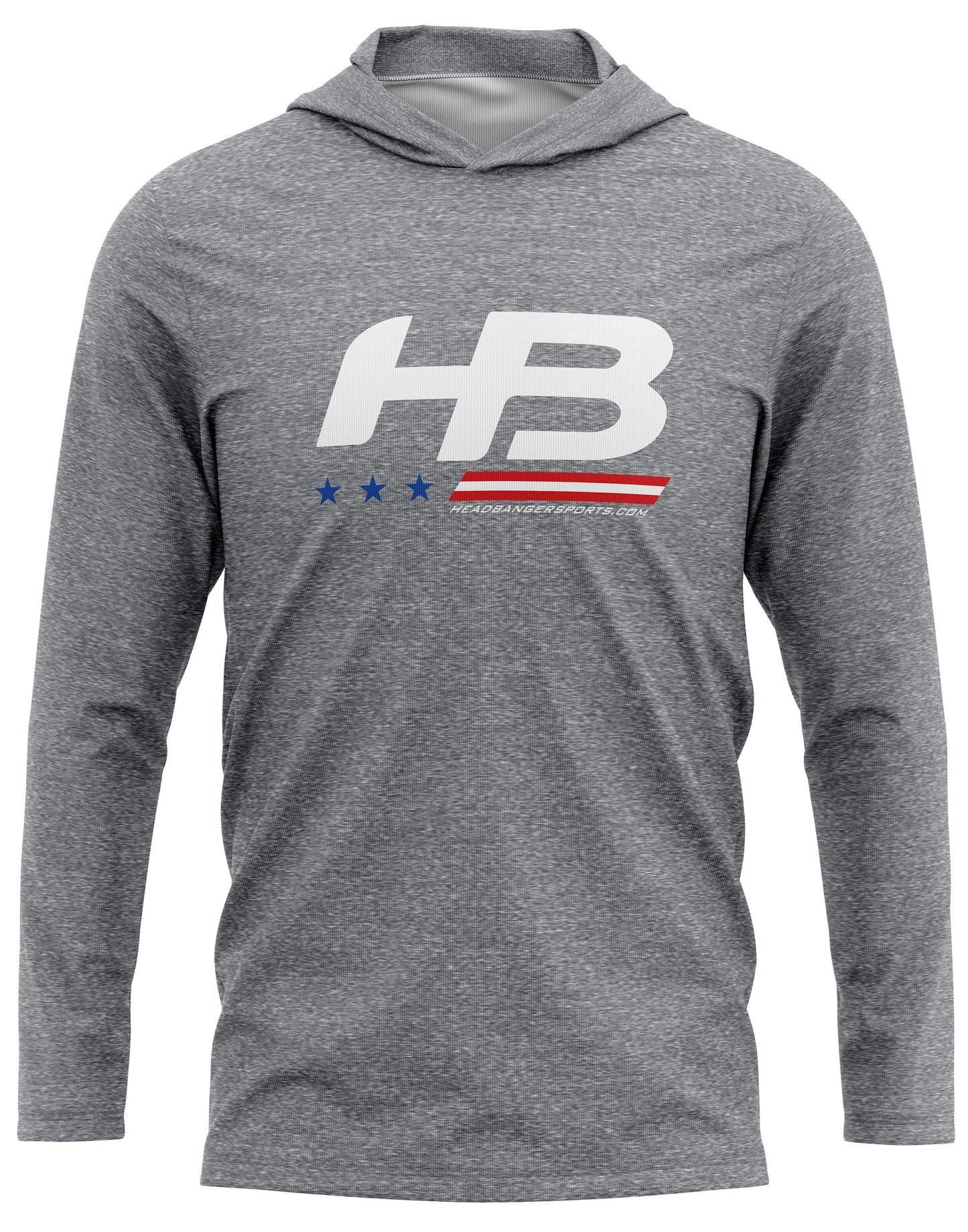 Headbanger Sports Exclusive Ultra Lightweight Long Sleeve Hoodies: Stars & Bars