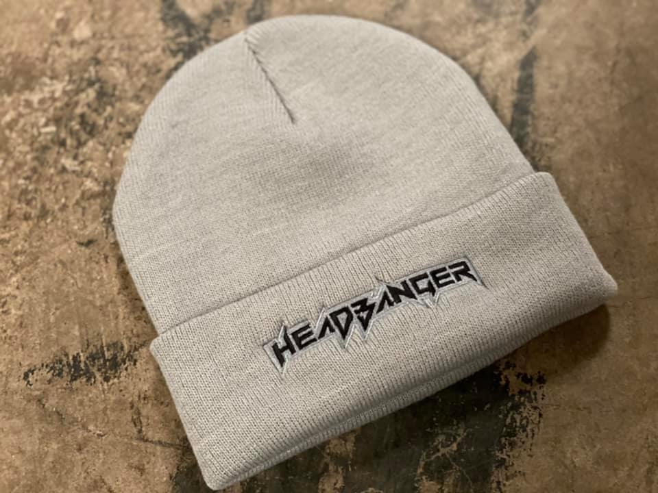 Headbanger Sports OG Logo'd Two-Tone Cuff Beanies: Grey