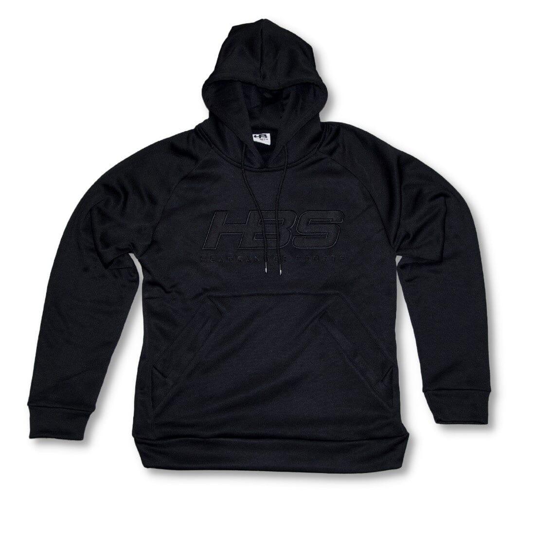 Headbanger Sports Performance Fleece Line Hoodie w/ Kangaroo Pocket: Black