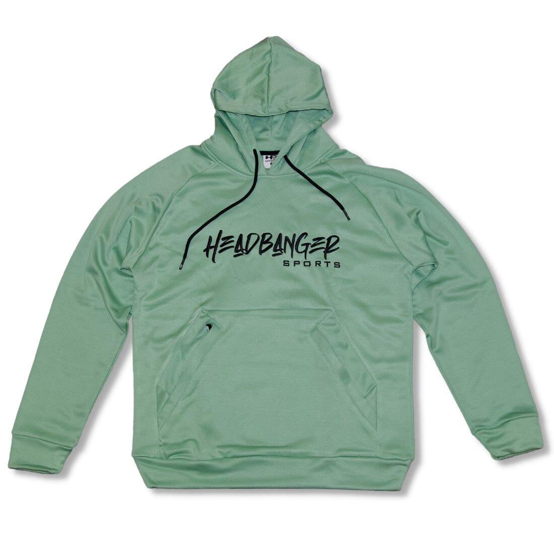 Headbanger Sports Performance Fleece Line Hoodie w/ Kangaroo Pocket: Seafoam Green