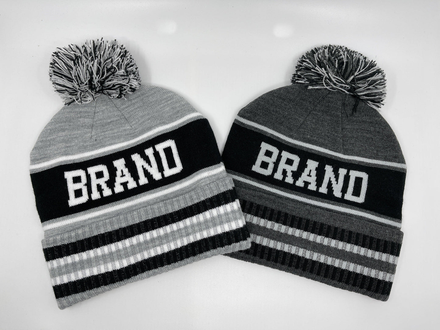 Banger Brand Custom Heather Winter Pom-Pom Beanie