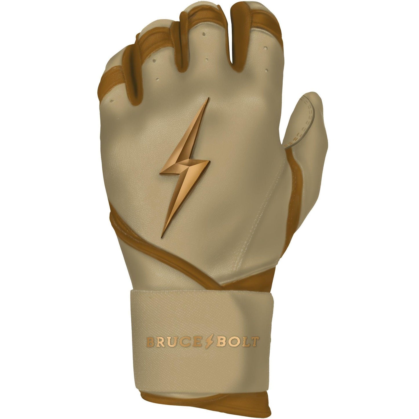 Bruce Bolt PREMIUM PRO Gold Series Batting Gloves: Long Cuff