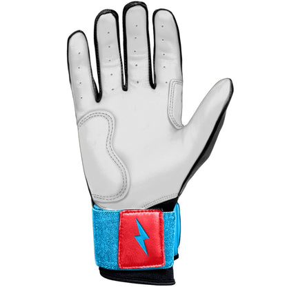 Bruce Bolt PREMIUM PRO BRINSON Series Long Cuff Batting Gloves: Black