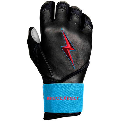 Bruce Bolt PREMIUM PRO BRINSON Series Long Cuff Batting Gloves: Black