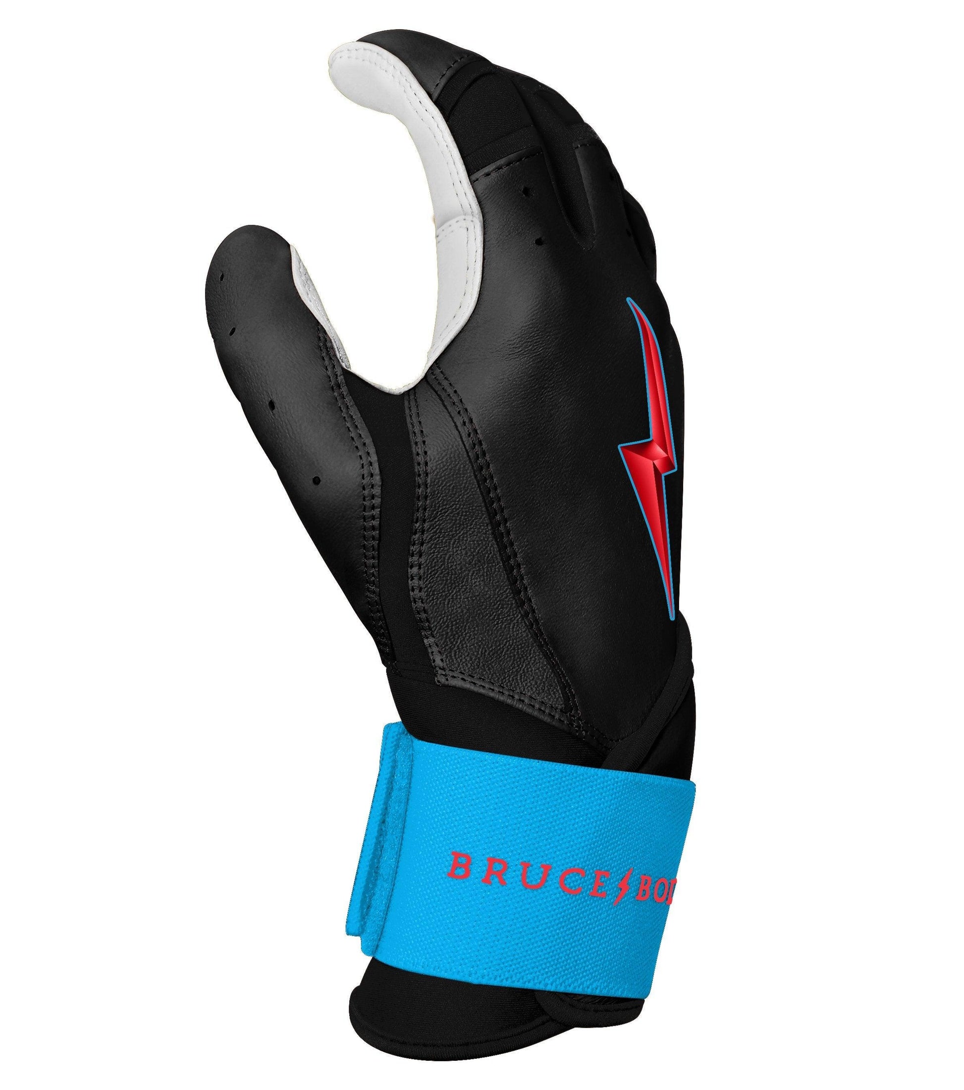 Bruce Bolt PREMIUM PRO BRINSON Series Long Cuff Batting Gloves: Black