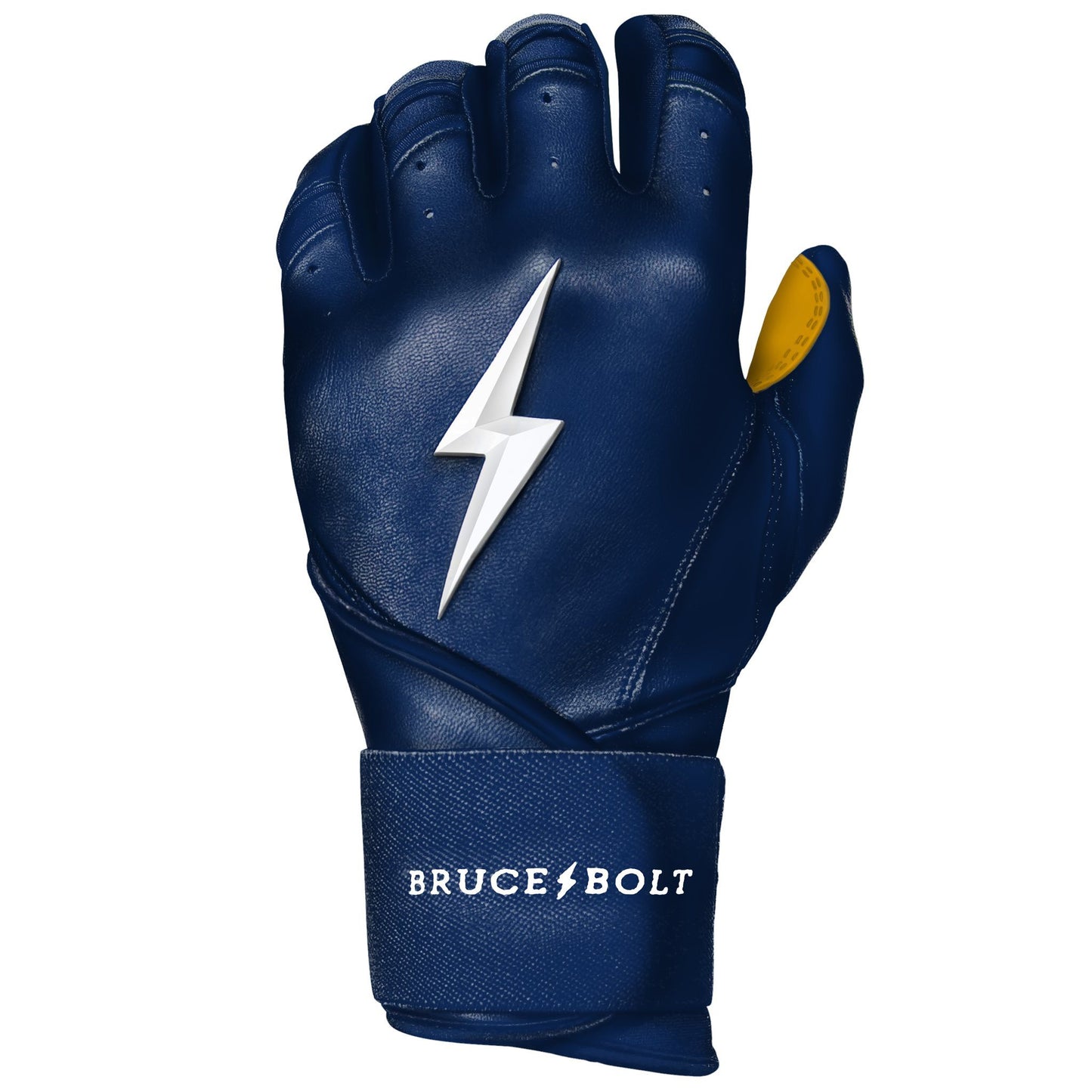 Bruce Bolt PREMIUM PRO Long Cuff Batting Gloves: Navy