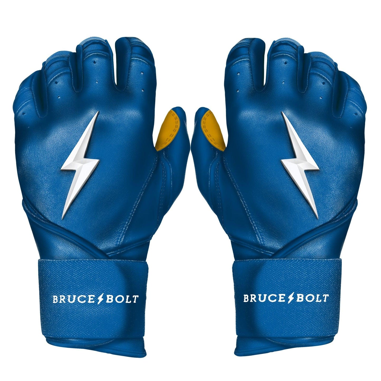 Bruce Bolt PREMIUM PRO Long Cuff Batting Gloves: Royal