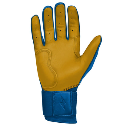 Bruce Bolt PREMIUM PRO Long Cuff Batting Gloves: Royal