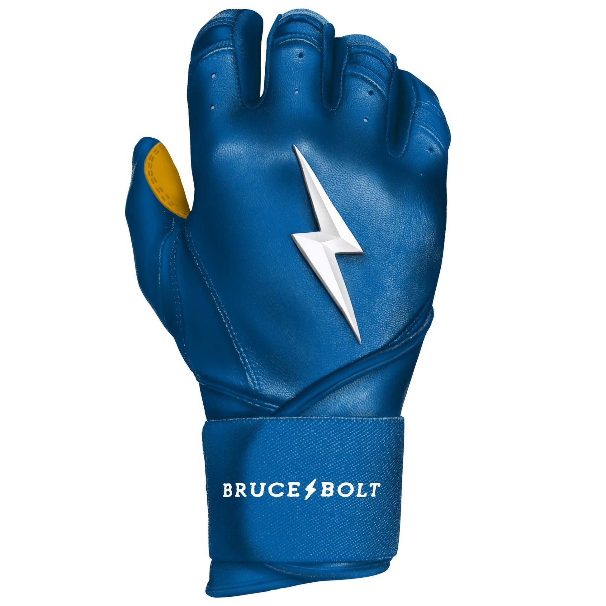 Bruce Bolt PREMIUM PRO Long Cuff Batting Gloves: Royal