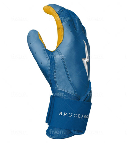 Bruce Bolt PREMIUM PRO Long Cuff Batting Gloves: Royal